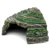 Resin Rock Cave Decoration Hideout Cave Sunbathing Platform for Pet Cages Fish Tanks Mini Amphibians Snake Gecko Money Turtles