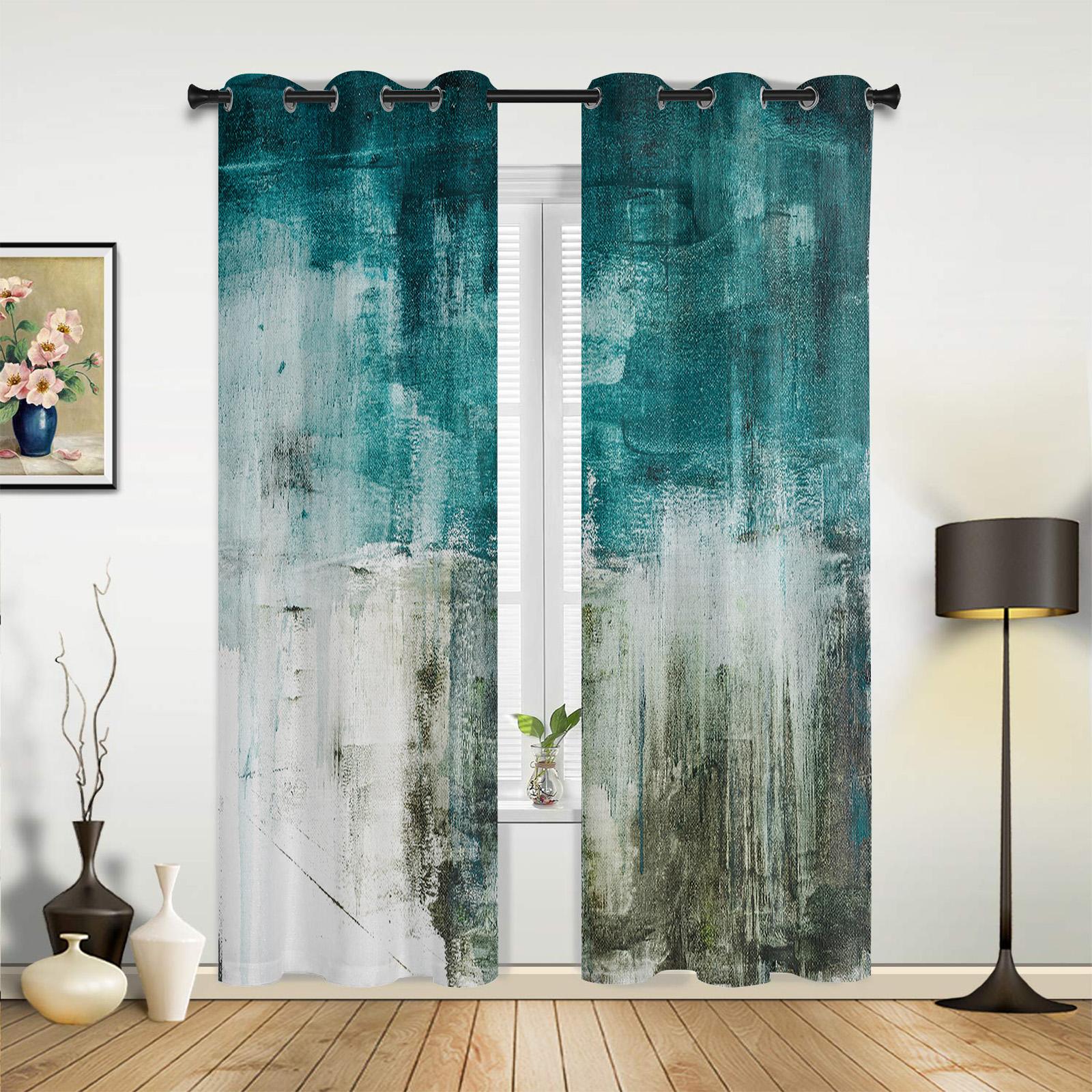 

Олійний живопис Абстрактний Ручний розпис Вінтажні Штори для Спальні Вітальні Драпірування Кухня Дитяча Кімната Віконна Штора Домашній Декор 135W x 115H(cm) x1