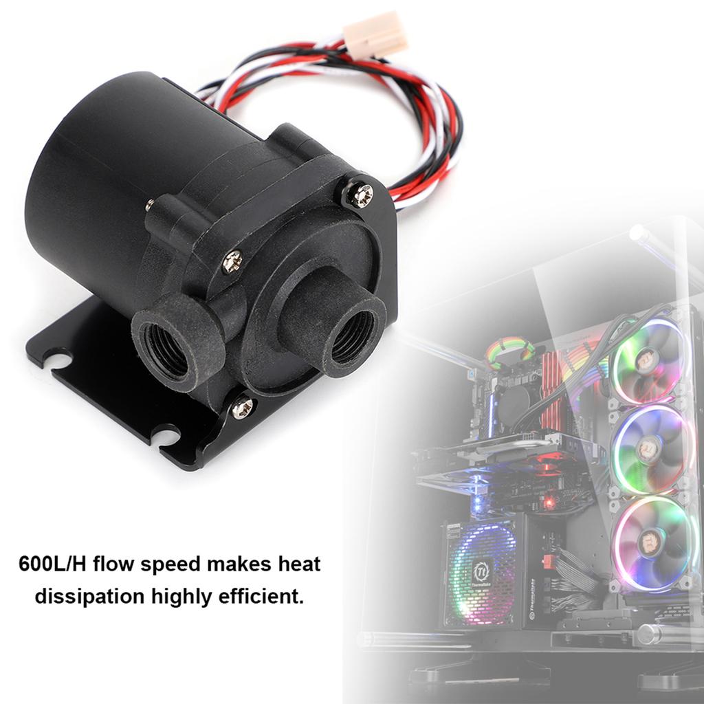 G1 4in Mini Water Pump Computer DC Brushless Water Cooling Pump with Speed Line Left Water Outlet