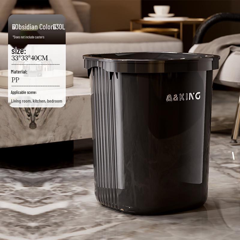 Luxury High-Capacity Trash Can: Stylish Bathroom, Living Room, & Bedroom Bin