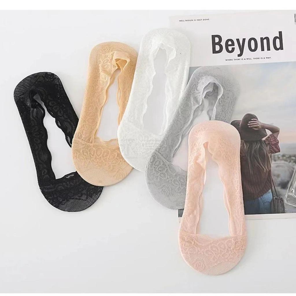 Women's Non-Slip Thin Lace Boat Socks - Invisible Low-Cut Summer Style