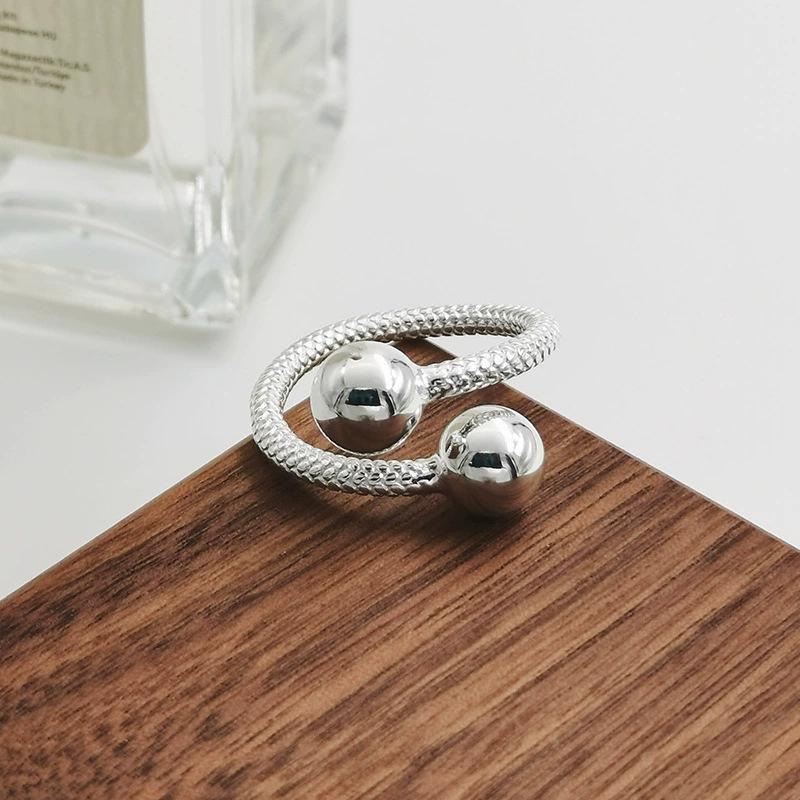 

Серебряное кольцо для женщин и девушек, ювелирные изделия, геометрия, выдолбленный дизайн, перекрывающийся простой