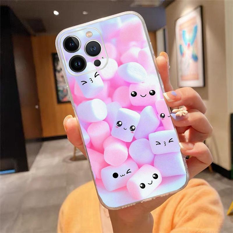 Phone Case For Iphone 17ProMax Air 16 15 14 13 Pro Max 15 16 Pro 15Plus Dessert Ice Cream Macarons Candy