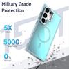 Luxury Magnetic Magsafe Case For Samsung S25 Plus S24 Ultra S23 FE S22 A06 A34 A52 A53 A54 A55 A56 Color Changing Bracket Cover