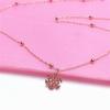 Purple Gold Necklace Rose Gold Plated Color Gold Exquisite Small Fresh Collarbone Chain Snowflake Set Chain