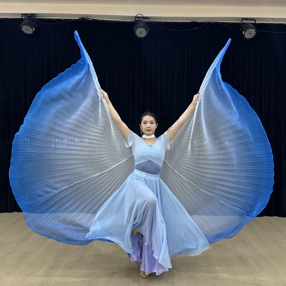 with Telescopic Sticks Belly Dance Accessories Props Butterfly Dance Wings  Dance Performance