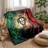 Portugal Football Printed Flannel Blanket Skin Friendly Warm Decorative Throw for Indoor Couch Bed Daily Use