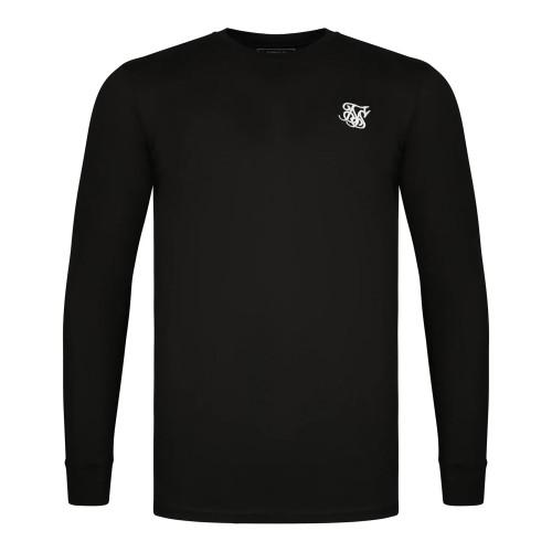 SikSilk Mens Essential Crew Neck Slim Long-Sleeved T-Shirt
