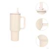 40 oz Tumbler with Handle Coffee Mug for Travel Keeps Hot/Cold Hours Iced Tea Black