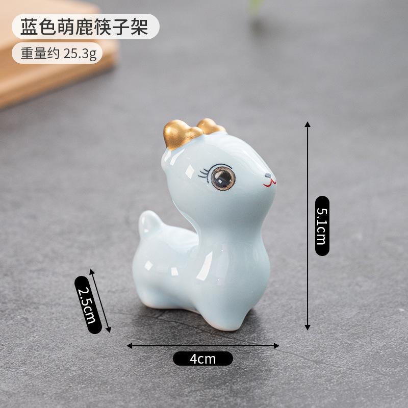 

1-4pcs Simple Ceramic Horse Chopstick Rest Cute Cartoon Spoon Rack Holder Table Decor Kawaii Chopsticks Holder Kitchen