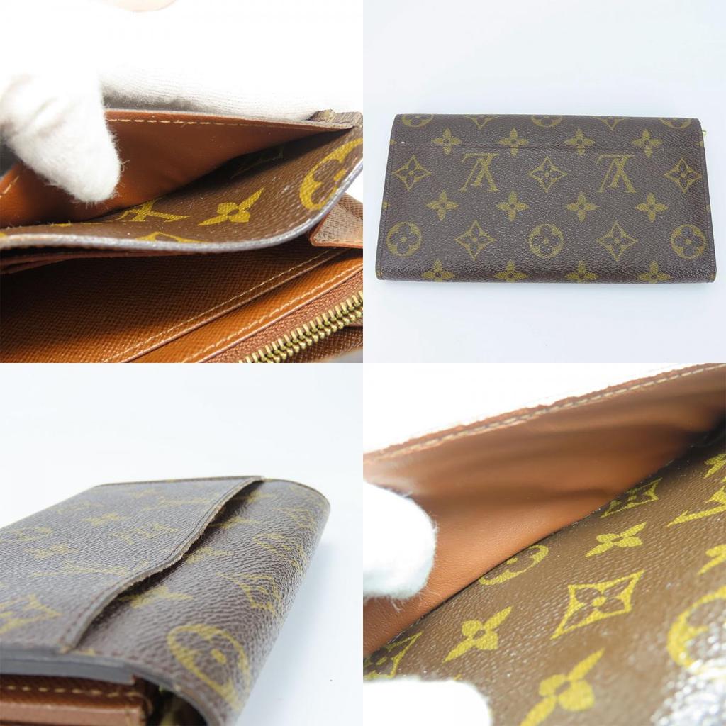 Used LOUIS VUITTON Purse Portefeuille Sara M60531 Monogram Brown Bifold Wallet
