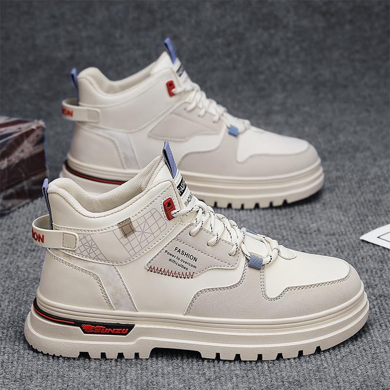 Neue Herren Klassische Herbst- und Wintermode High-Top Dicke Sohle Skateboard-Schuhe Bequeme Weiche Sohle Basketball Sneaker