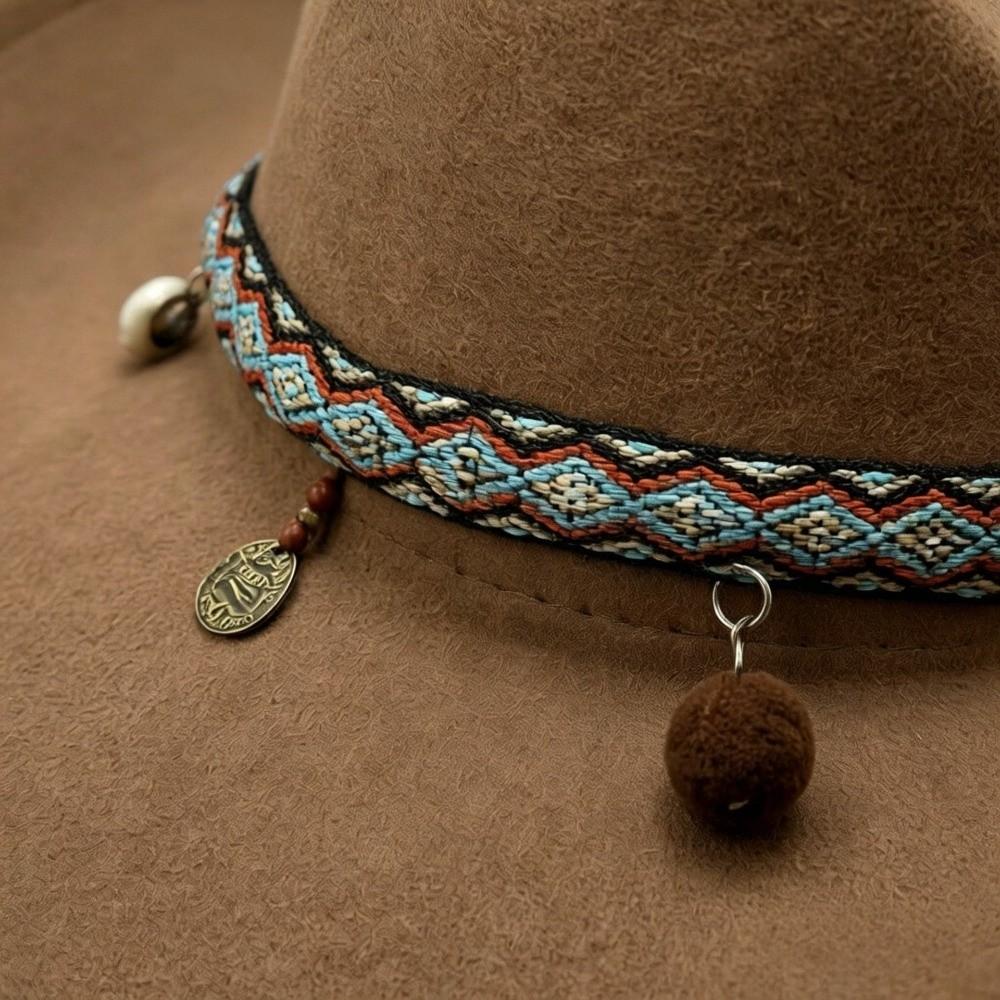 Wide Curved Brim Suede Cowboy Hat Suede Fabric Wide Brim Cowboy Hat New Cowgirl Hat Women and Men
