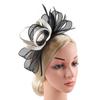Feather And Tulle Hair Accessory For Weddings Parties Lightweight Adjustable Bridal Mesh Headpiece Fashion Headwear