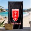Asciugamano da Spiaggia Personalizzato Hull KR, Stampa il Tuo Nome Testo Asciugamano Leggero Assorbente per Nuoto Viaggio