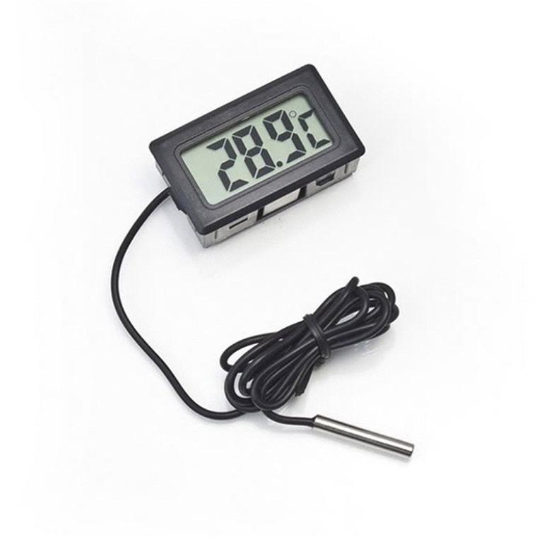 Embedded Electronic Digital Thermometer mini digital LCD Temperature Meter with 1m Probe cable temperature Sensor Tester