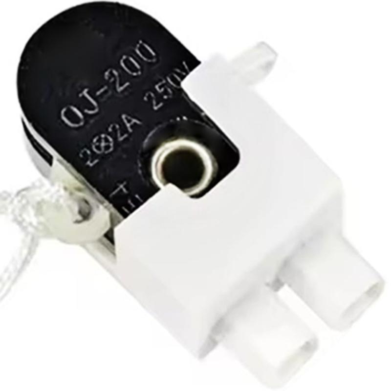 Multipurpose Pull Chain Switches Set Convenient for Lamp Fixtures Portable Designs Sturdy Plastic Construction 2A