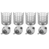 4Pcs PE Plastic Portable Fishing Feeder Lure Bait Cage Tackle Accessories with WeightL