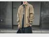 Men's Long Sleeve Japanese Retro Work Shirt - Korean Style Trendy Loose Fit with Pocket, Versatile Youth Casual Jacket.