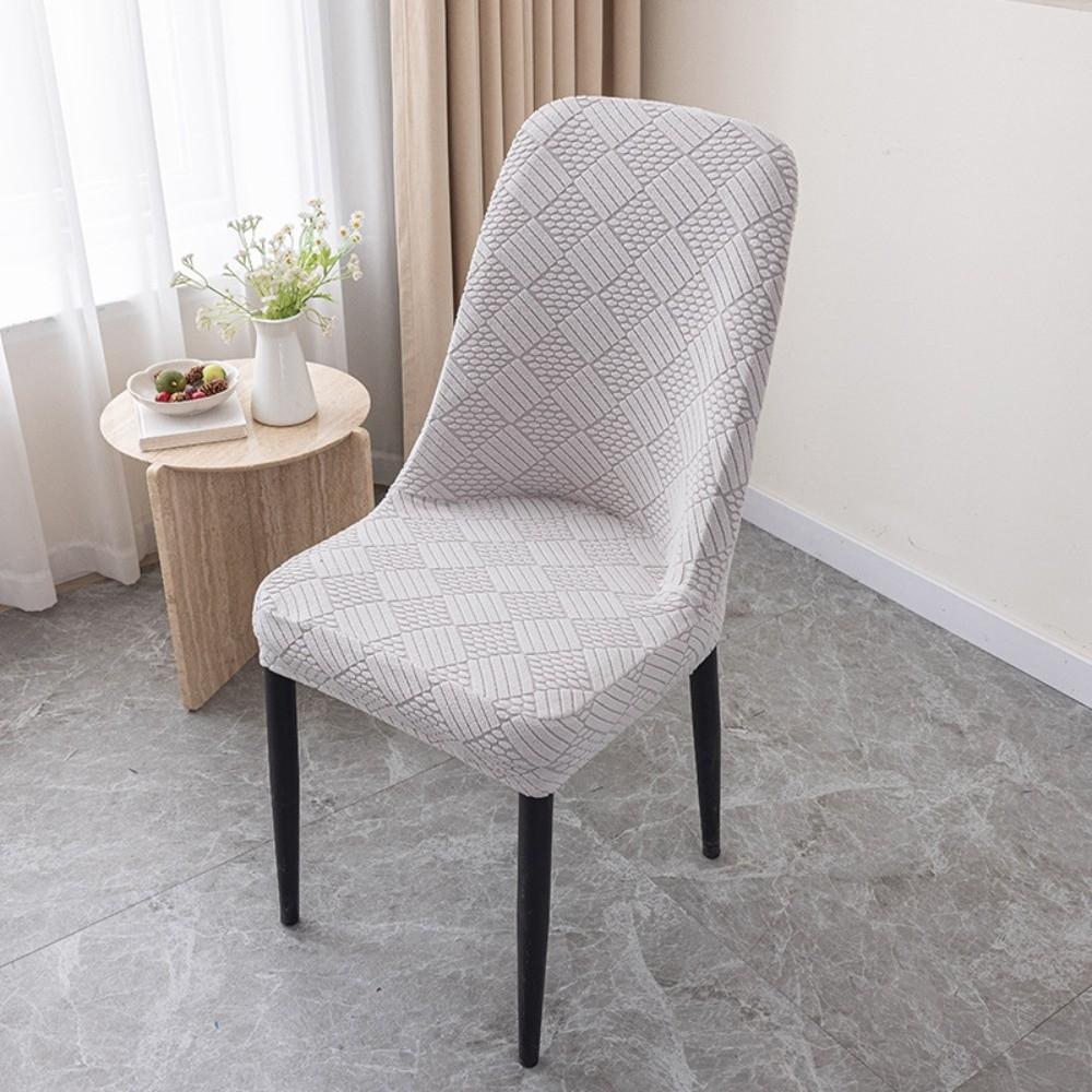 

Arc Chair Cover Solid Color Dustproof Cover Simple Dining Chair Protector Cover Hotel светло-серый