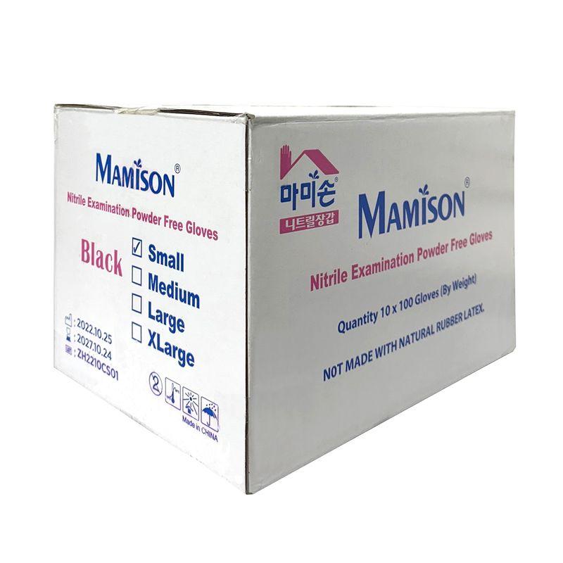 Mamison Nitrile Gloves Black 100ct x 10