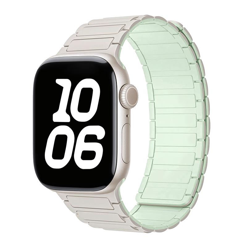 Magnetic Loop For Watch Bands 44mm 40mm 49mm 45mm 41mm 38mm Silicone Bracelet iWatch Series11 10 9 8 7 6 Se Ultra 3 Strap
