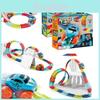Exciting Gravity Defying Electric Roller Coaster Track Set With Colorful Lights And Magnetic Features