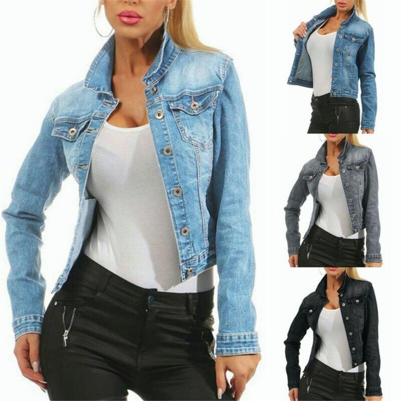 fitted ladies denim jacket