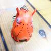 Dumbbell Octopus Fishing Figure Keychain Strap Good Luck for Big Catch Keyring in length - Aquarium-themed, Realistic, PVC, Cute, - 4.5cm