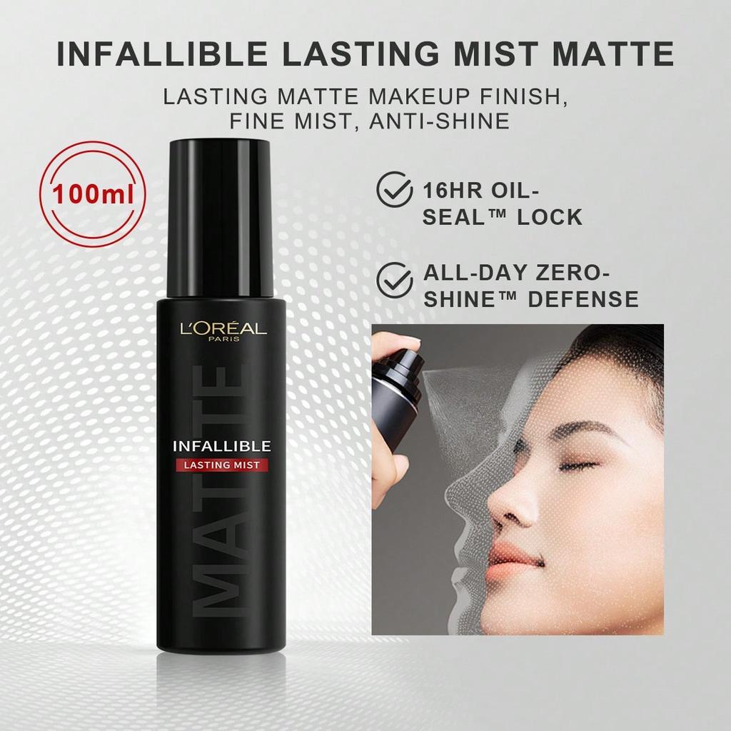 L'OREAL PARIS Infallible Lasting Mist Matte 100ml - Long-Lasting Matte Finish