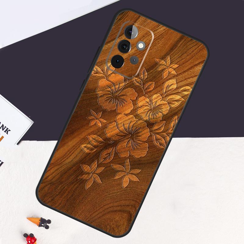 Hibiscus Retro Hawaiian Flower Case For Samsung Galaxy A54 A34 A14 A52S A12 A22 A32 A52 A50 A51 A71 A13 A53 A33 Cover