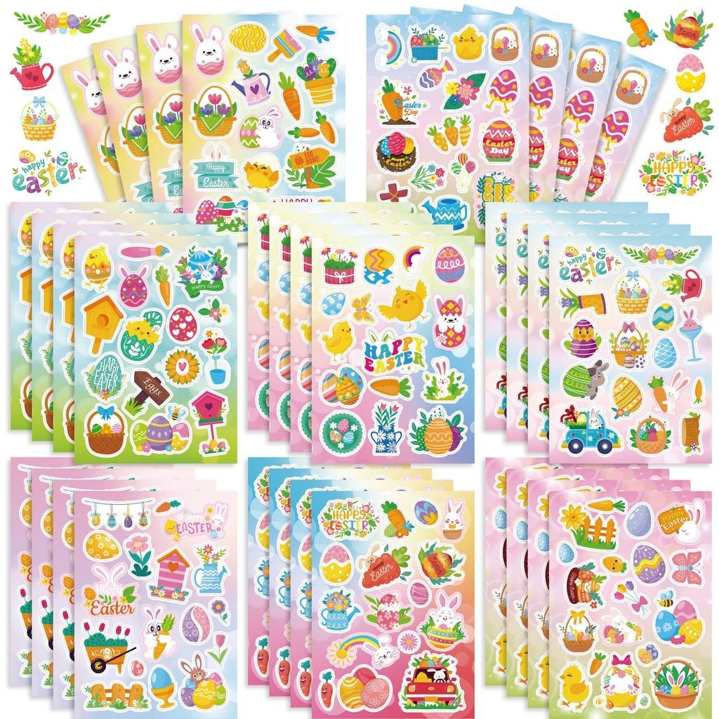 Adorable Cartoon Easter Parent Child Interactive Diy Puzzle Stickers Set For Kids