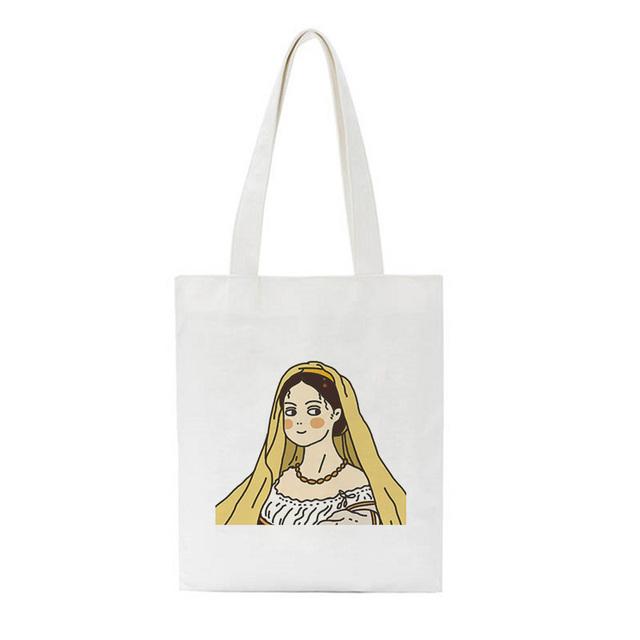Nette Cartoon handgemalte Avatar Schulter Taschen Neue Koreanische Frauen Tasche Harajuku Casual Große Umhängetasche Mode Handtasche Geldbörse