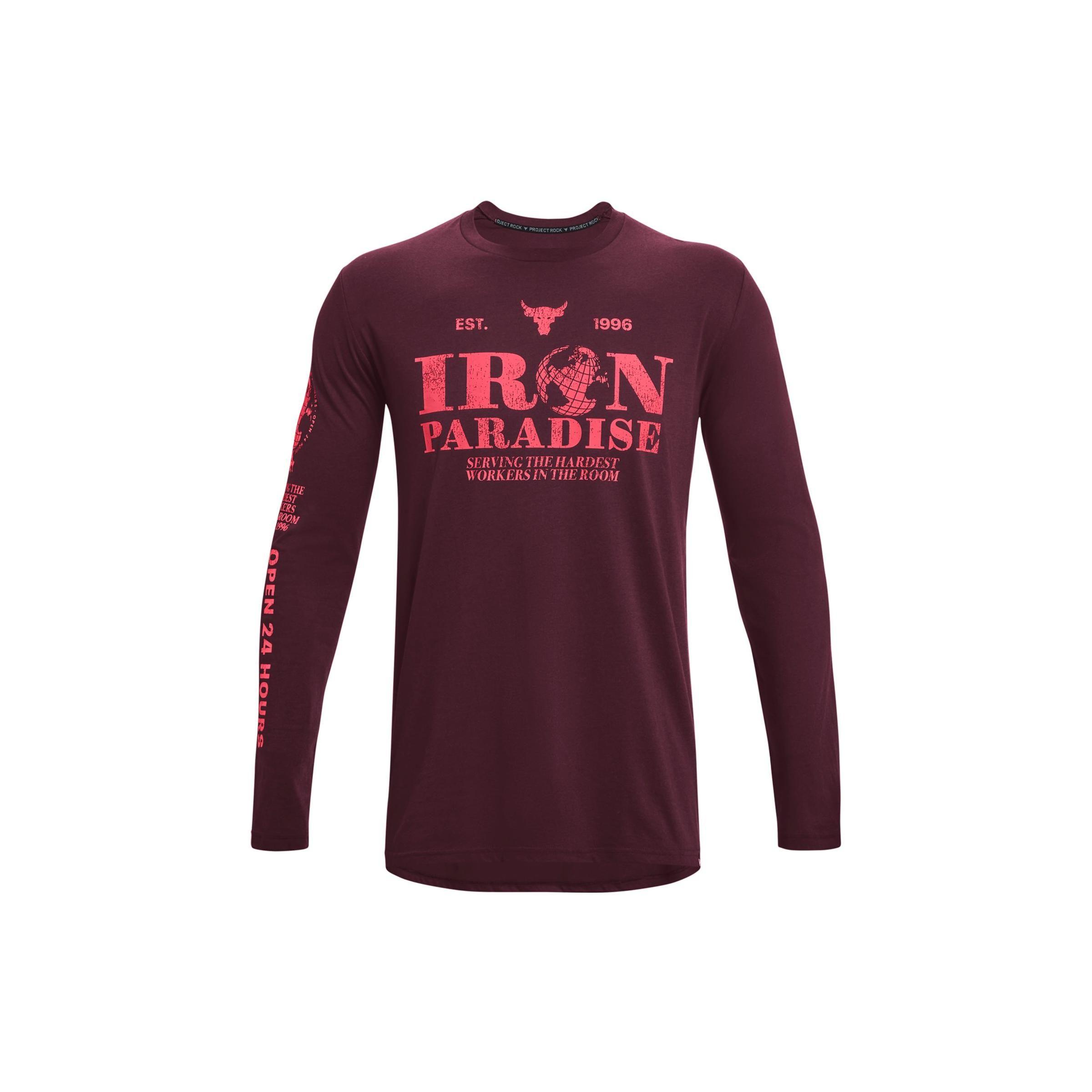 

Under Armour FW22 Футболка с круглым вырезом и принтом логотипа Мужские топы Бордовый 1373762-600 XL