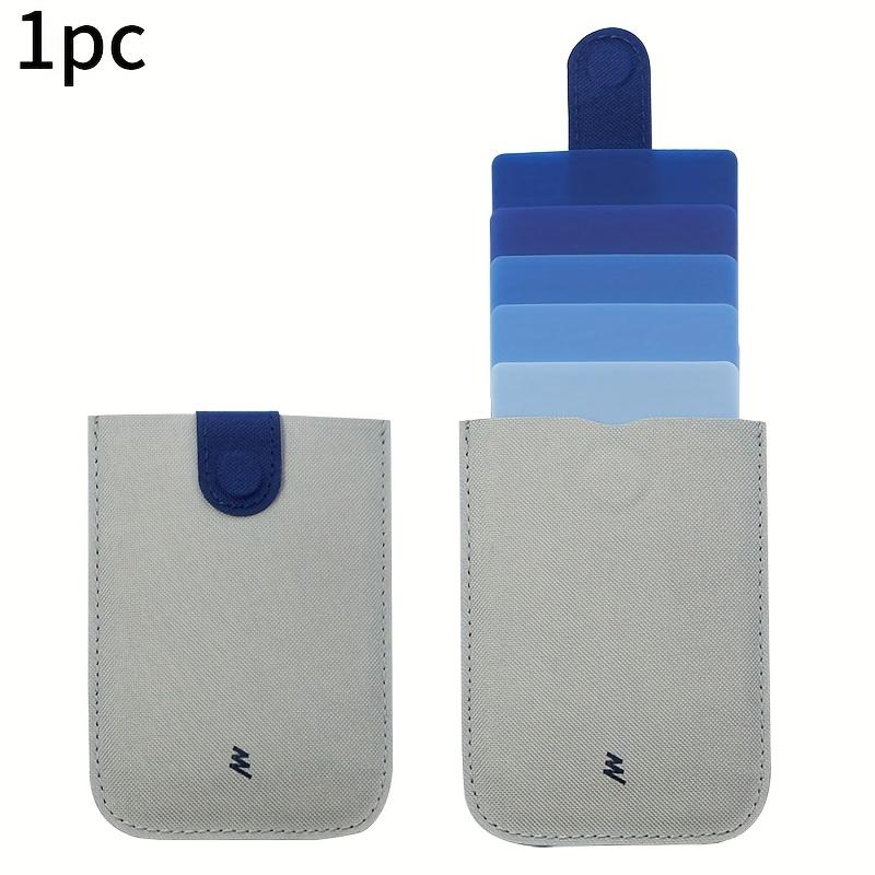 Colorful Gradient Pull-Out Card Holder, Layered Card Holder for 5 Cards, Classic Style, Magnetic Closure, Oxford Material, Hand Washable