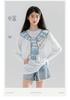 Girls' Fun Print Striped Lyocell Cardigan - Lightweight, Ice-Fresh, Loose Fit, Long Sleeve
