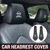 Car Seat Headrest Cover Leather Neck Pillow Protector Accessories For Opel Corsa Astra Insignia Vectra Zafira Meriva Mokka Gran