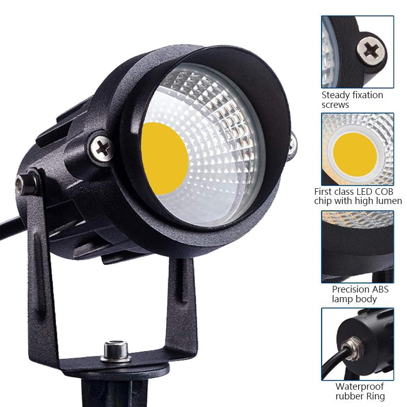 LED COB Garden Light 5W Spike Lawn Lamp Outdoor IP65 Waterproof Garden Decor Lighting Gardens Park Path Landscape Spotlight
