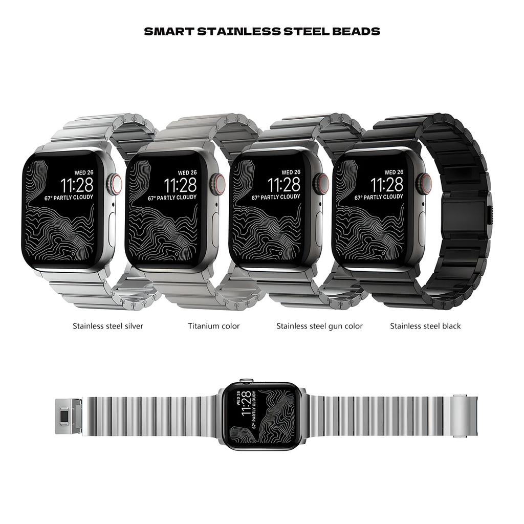 Luxury Metal Bracelet For Apple Watch Series 10 46mm Ultra 2 49mm 45mm 44mm Stainless Steel Magnetic Band For iWatch 9 8 7 6 5 4