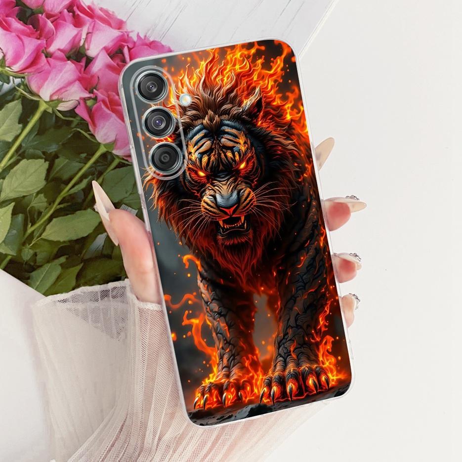 Etui do Samsung Galaxy M55 SM-M556B Nowe Kwiaty Motyl Malowane Pokrowiec Miękki Silikonowy Etui Do Samsung M55 M 15 Galaxy M15 Torby