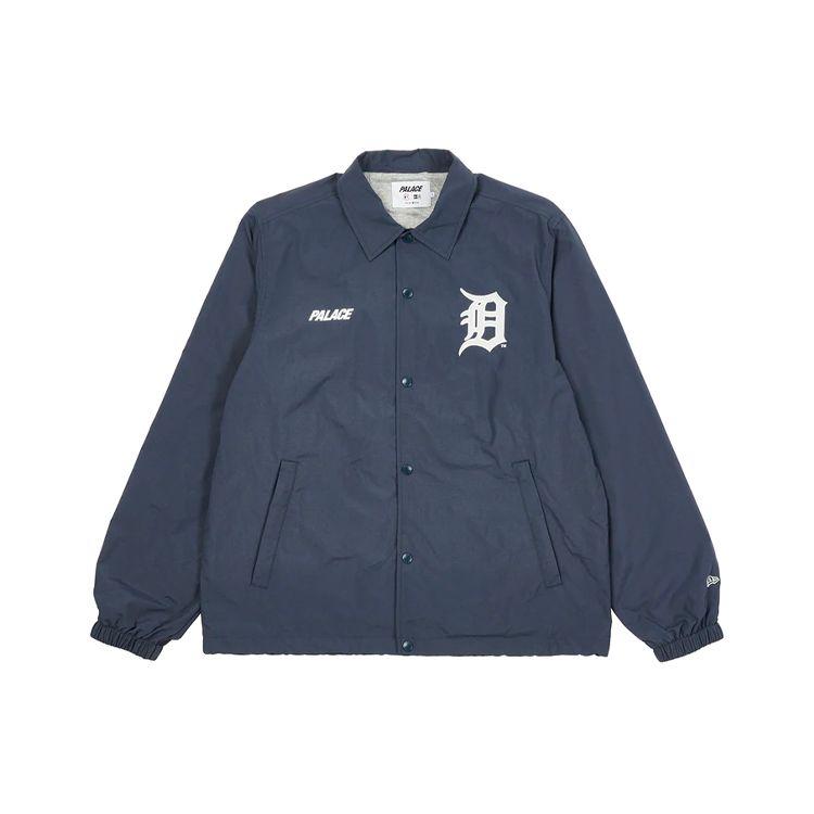Palace X New Era Detroit Tigers Coach Jacket With Back Tiger Print Unisex Jacket Blue P21DNJK002