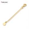 1/3/5Pcs/Lot 14K Gold Plated Brass Round Extension Chain For Jewelry Making,Thick Extended Tail Chain DIY Necklace Accessories