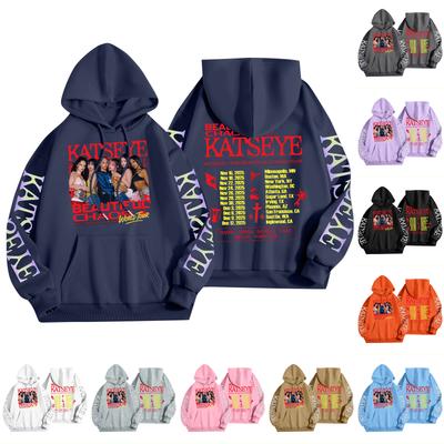 Ανδρικό/Γυναικείο Μοντέρνο Ελαφρύ Πουλόβερ με Μακριά Μανίκια και Τσέπες με Τυπωμένο Φούτερ