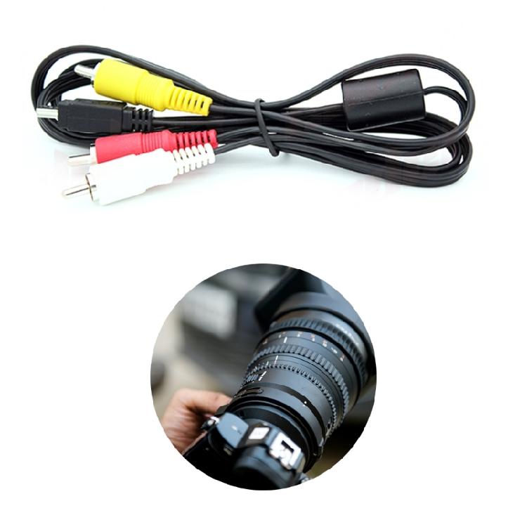 Mini USB to 3 RCA Cable for EOS 1D, 1D X, Cameras Audio Video Transfer