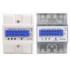 Energy Meter Three-Phase 4-Wire Electric Energy Meter LCD Digital Electricity Consumption Monitor DIN Rail 5-80A 400V for Indoor