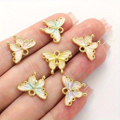 Butterfly Pendant DIY Bracelet Necklace Braided String Bead Pendant Accessory