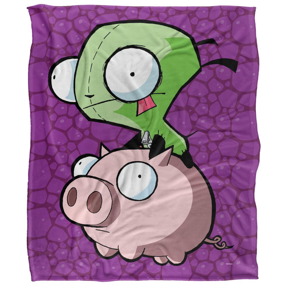 Invader Zim Silky Pig Supersoft Blanket
