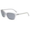Clear x Light Smoke Fashion Glasses Stylish Eyeglasses for Men and Clear UV [Berkuto] (Non-prescription) Women, Square, Wellington, Lenses, Colored,
