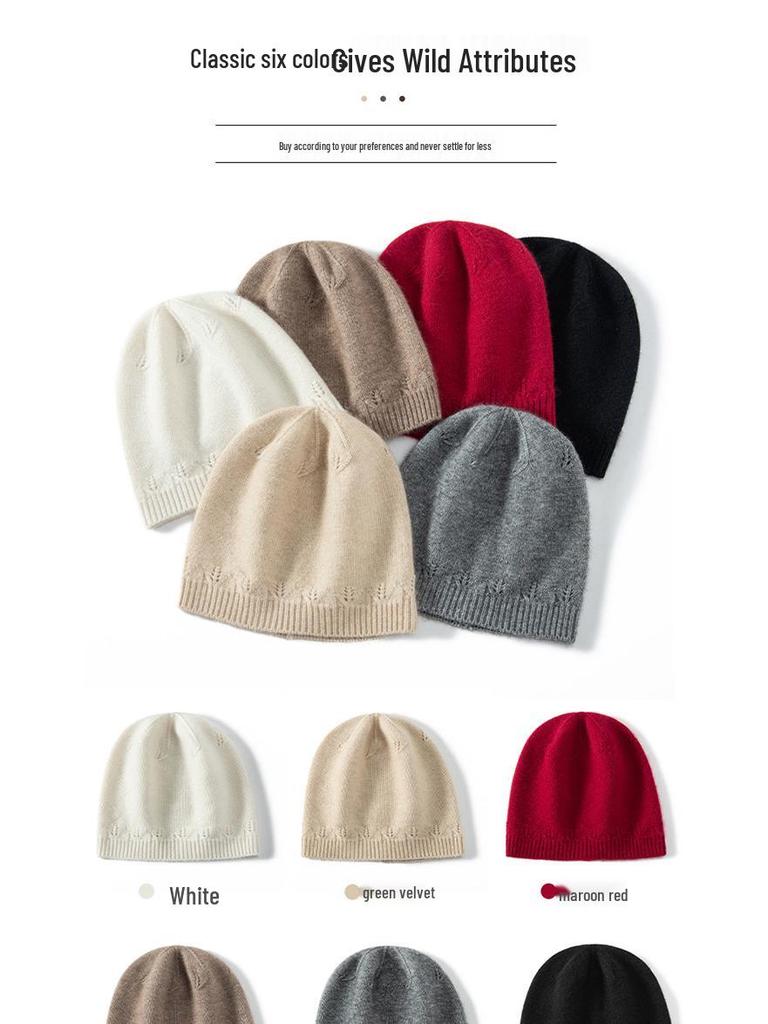 Damen Kaschmir Wolle Gestrickte Mütze: Warm, Stilvoll und Vielseitig für Herbst und Winter.