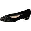 Vår Sommar Kvinnor Höga Klackar Eleganta Dam Pumps Mjukt Tyg Fyrkantig Klack 3.5cm Svart Blå Röd Plus Storlek 42